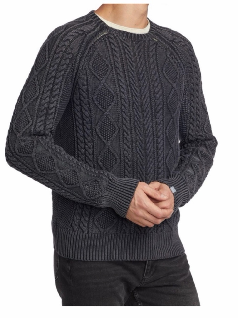 Rag & Bone Aran Cable Knit Crewneck Sweater